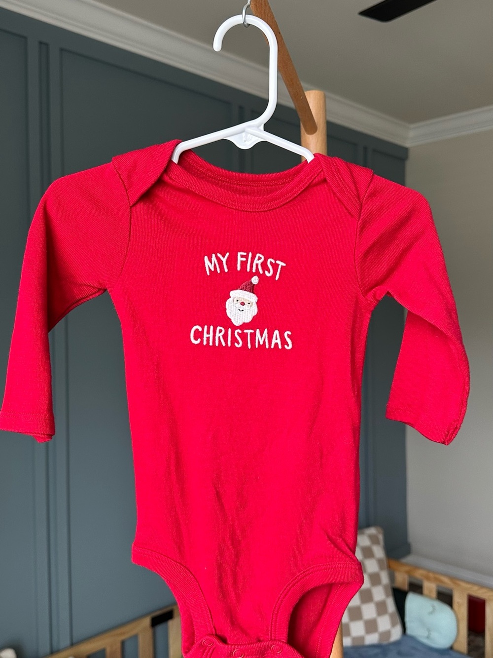 Carter's Red 'My First Christmas' Long Sleeve Bodysuit